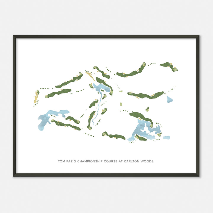 Print of Tom Fazio Championship Course At Carlton Woods Modern Map
