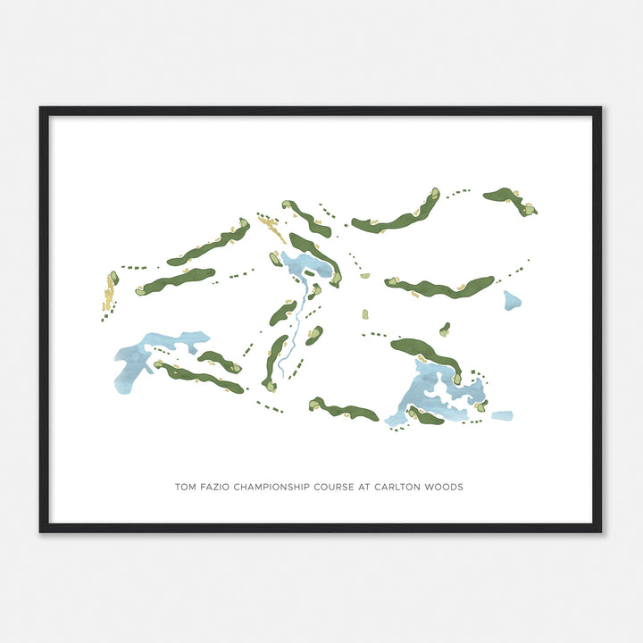 Print of Tom Fazio Championship Course At Carlton Woods Modern Map