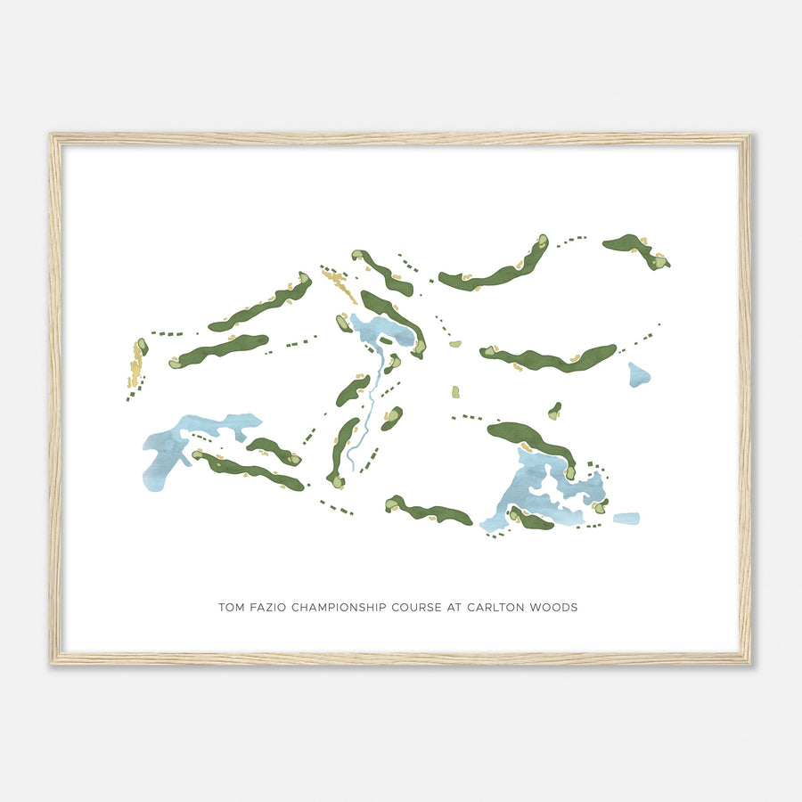Print of Tom Fazio Championship Course At Carlton Woods Modern Map