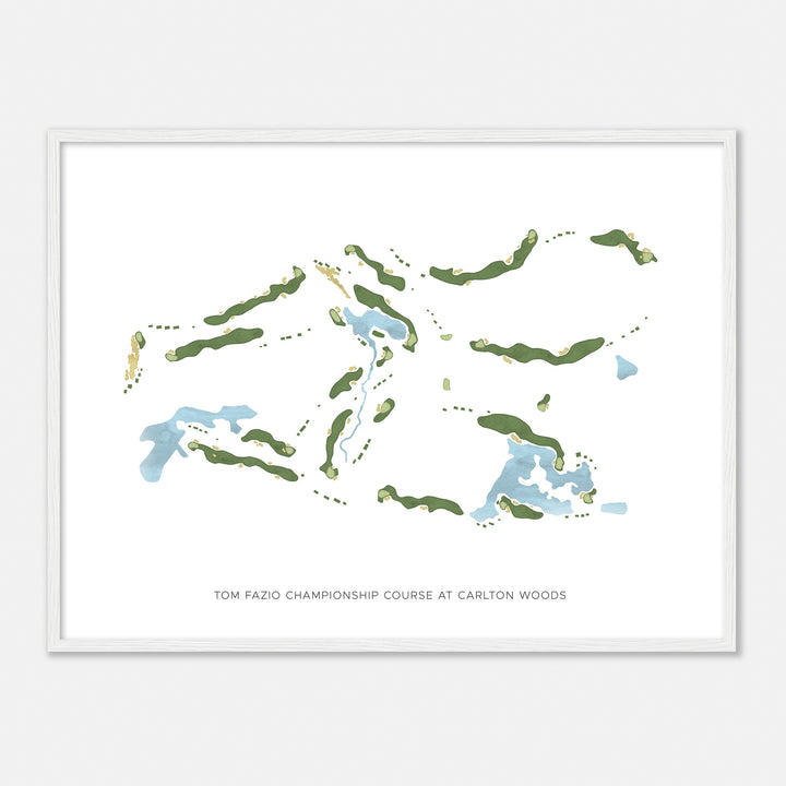 Print of Tom Fazio Championship Course At Carlton Woods Modern Map