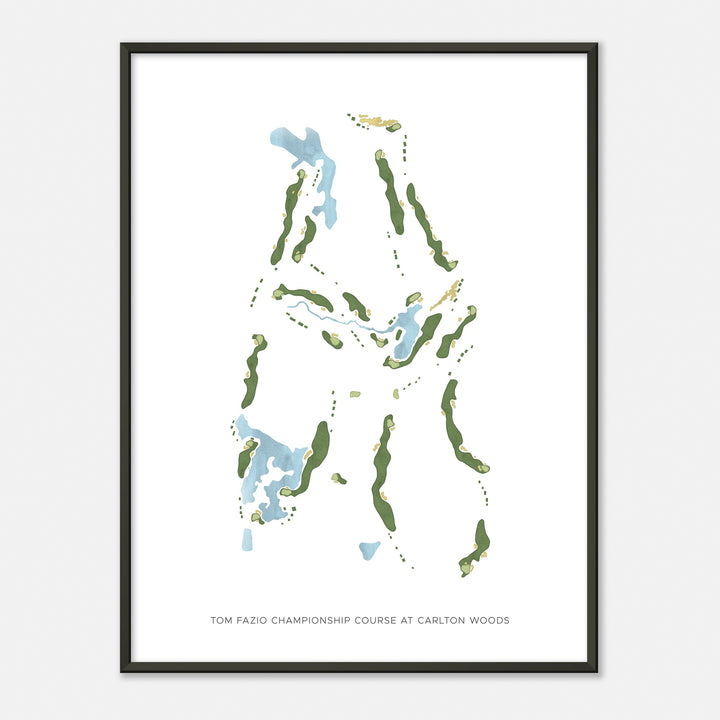 Print of Tom Fazio Championship Course At Carlton Woods Modern Map