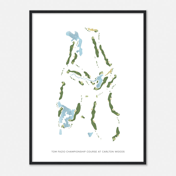 Print of Tom Fazio Championship Course At Carlton Woods Modern Map