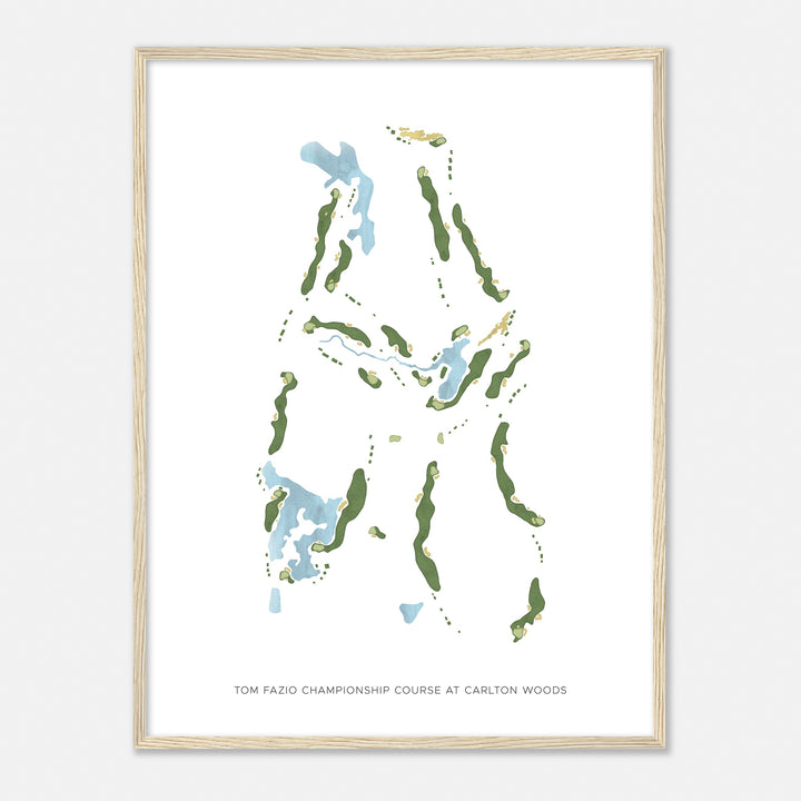 Print of Tom Fazio Championship Course At Carlton Woods Modern Map