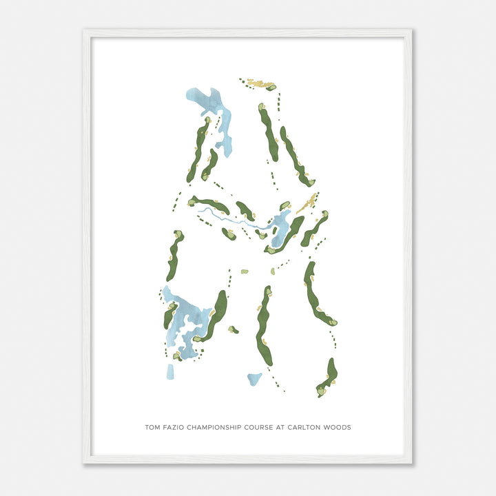 Print of Tom Fazio Championship Course At Carlton Woods Modern Map