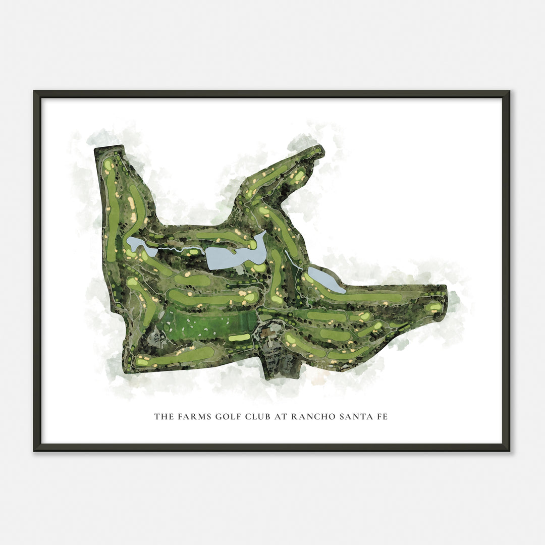 Print of The Farms Golf Club At Rancho Santa Fe Classic Map