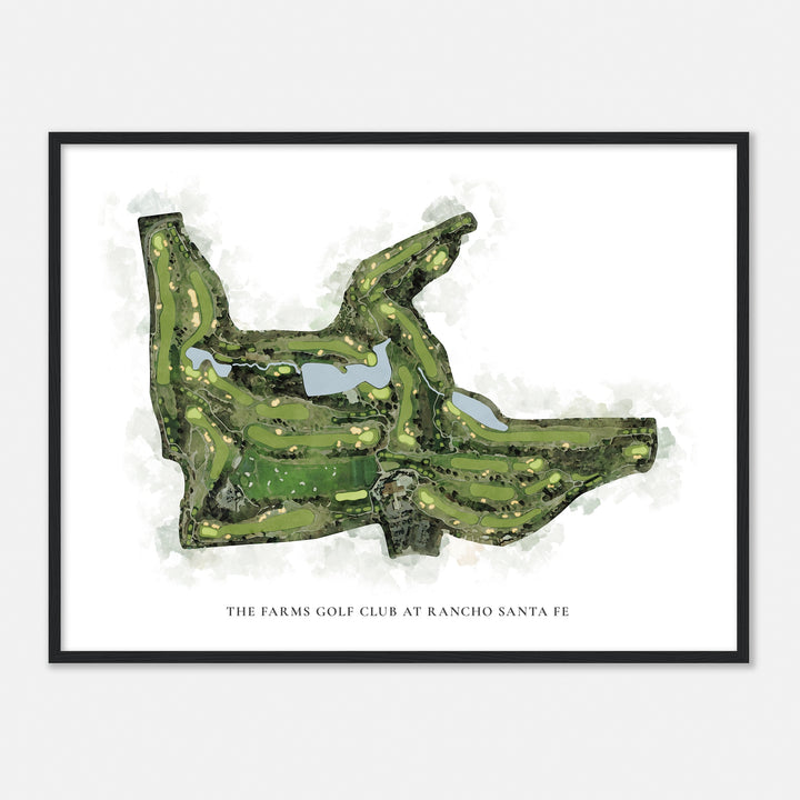 Print of The Farms Golf Club At Rancho Santa Fe Classic Map