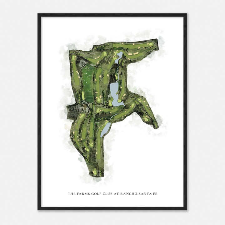 Print of The Farms Golf Club At Rancho Santa Fe Classic Map
