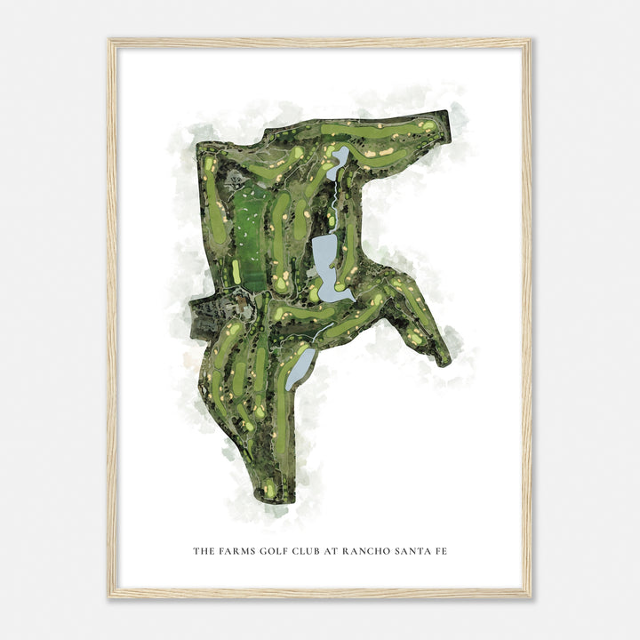 Print of The Farms Golf Club At Rancho Santa Fe Classic Map