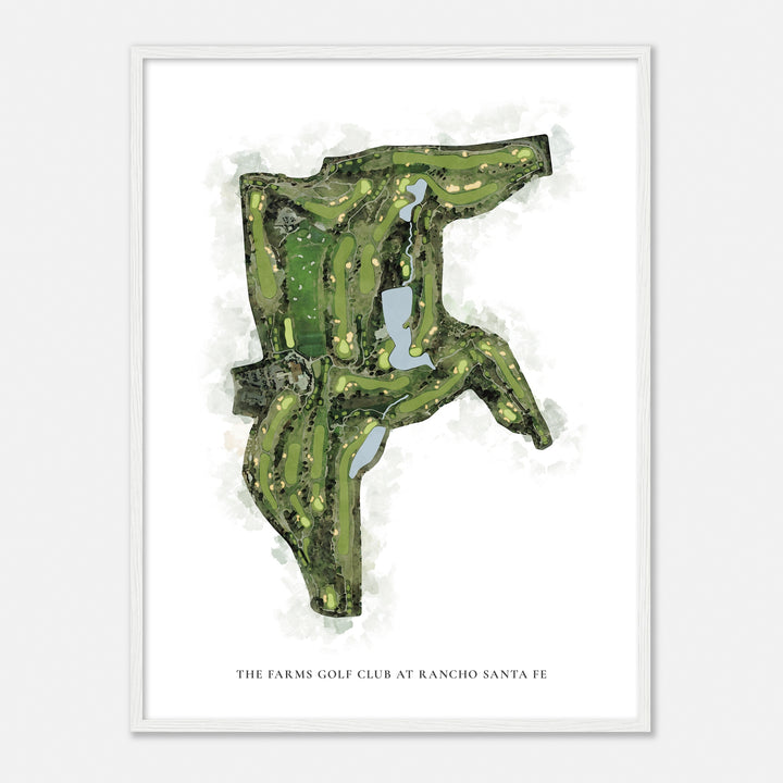 Print of The Farms Golf Club At Rancho Santa Fe Classic Map