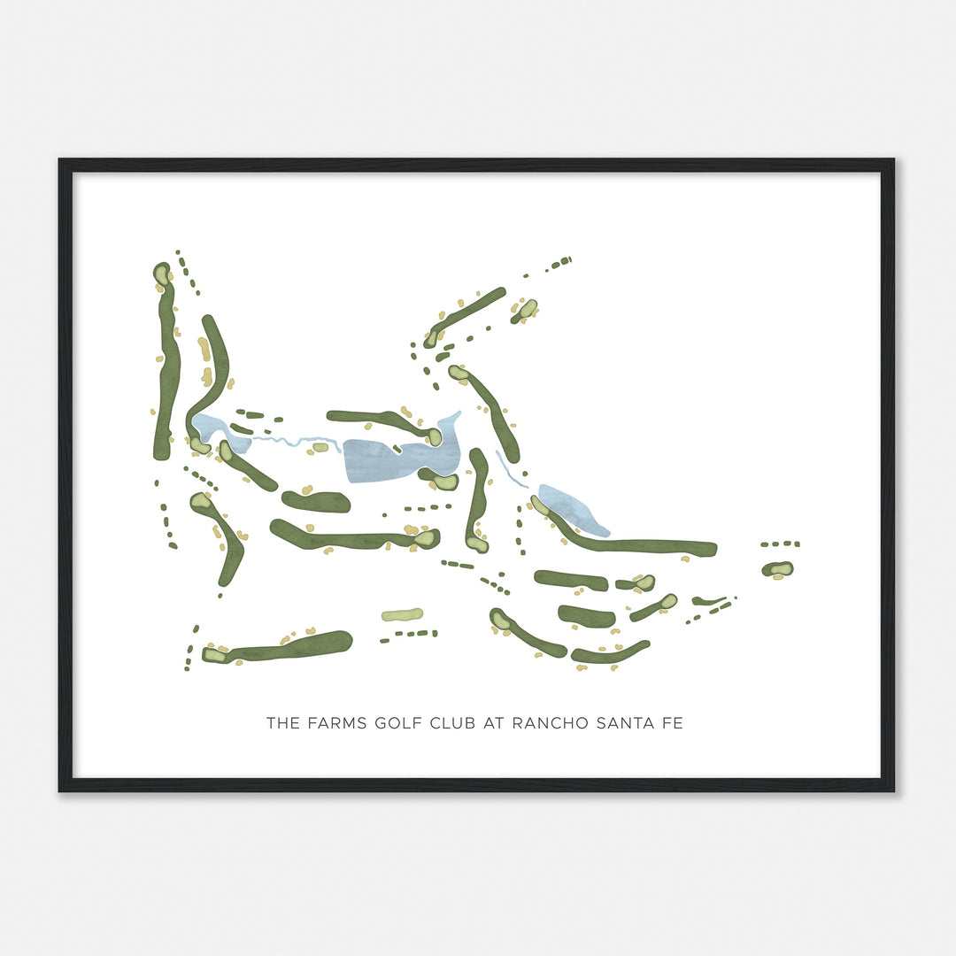 Print of The Farms Golf Club At Rancho Santa Fe Modern Map