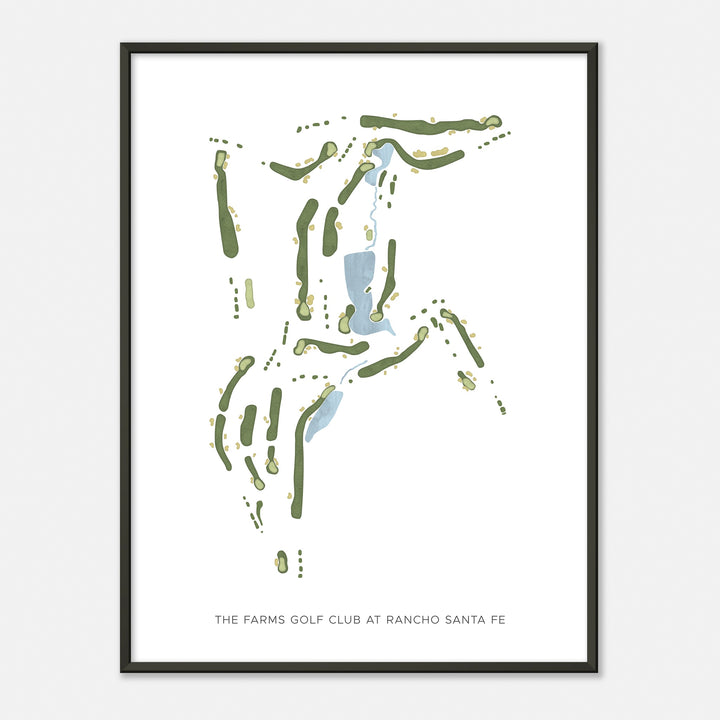 Print of The Farms Golf Club At Rancho Santa Fe Modern Map
