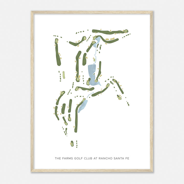 Print of The Farms Golf Club At Rancho Santa Fe Modern Map