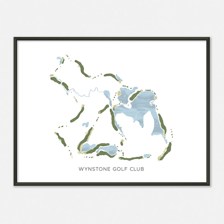 Print of Wynstone Golf Club Modern Map