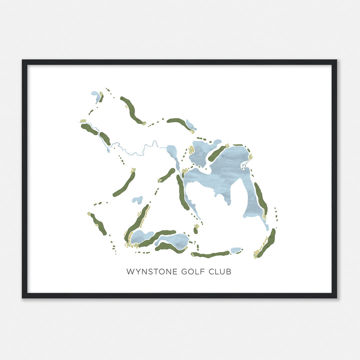 Print of Wynstone Golf Club Modern Map