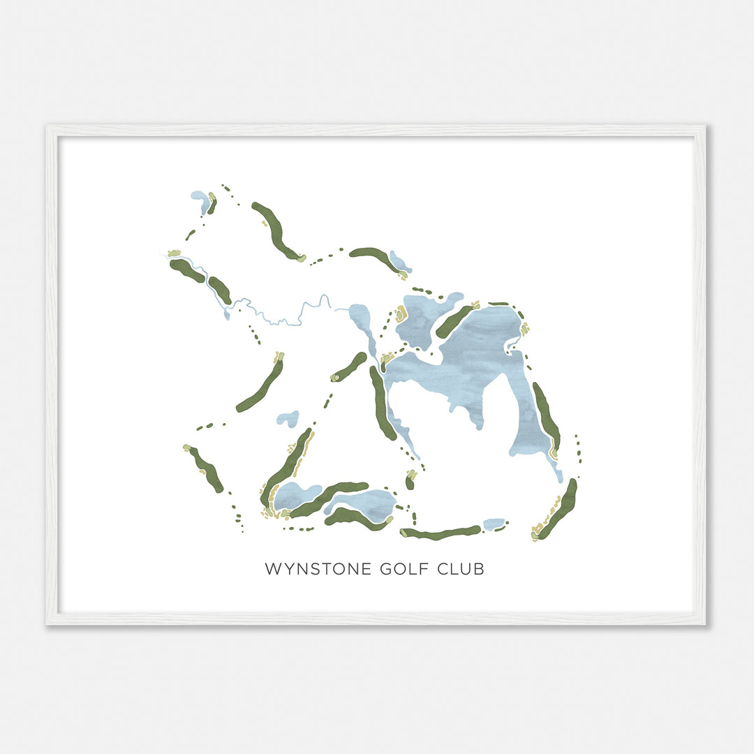 Print of Wynstone Golf Club Modern Map