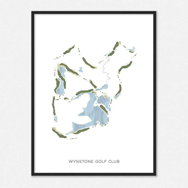 Print of Wynstone Golf Club Modern Map