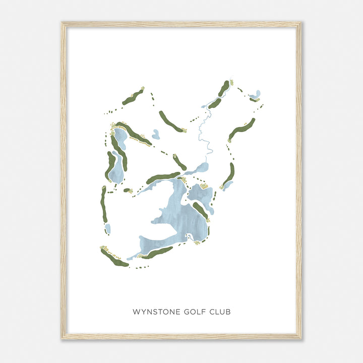 Print of Wynstone Golf Club Modern Map