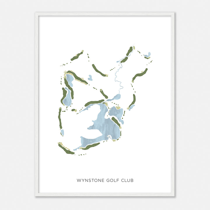 Print of Wynstone Golf Club Modern Map