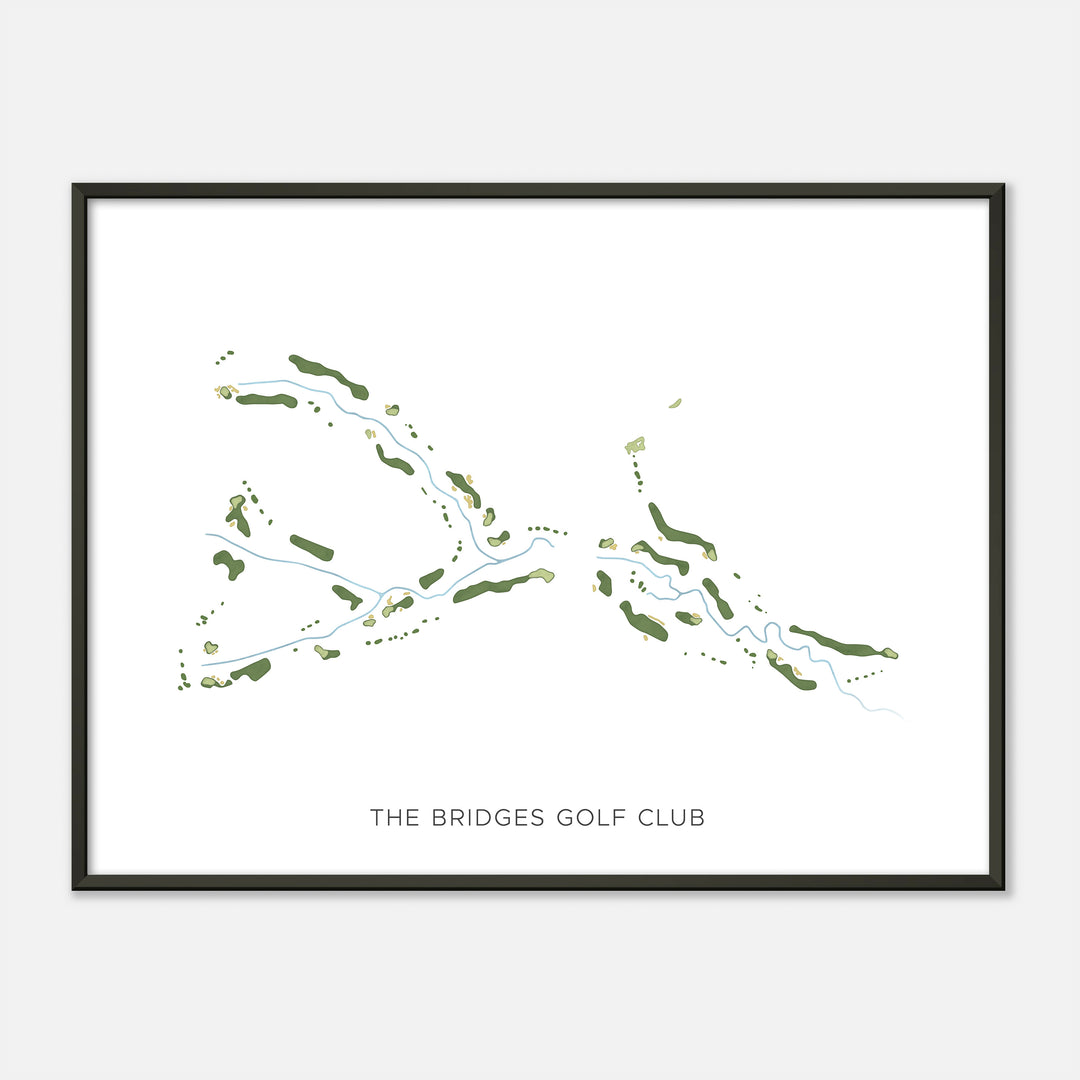 Print of The Bridges Golf Club Modern Map