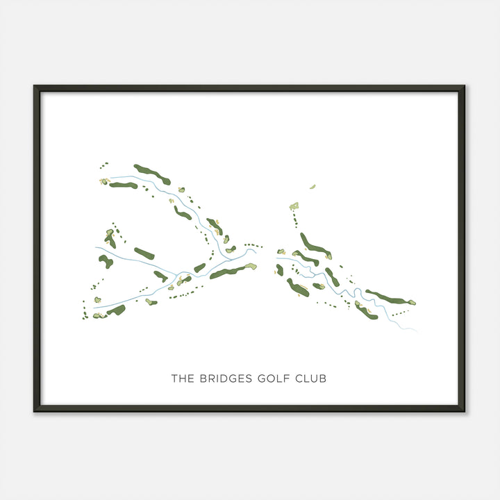 Print of The Bridges Golf Club Modern Map