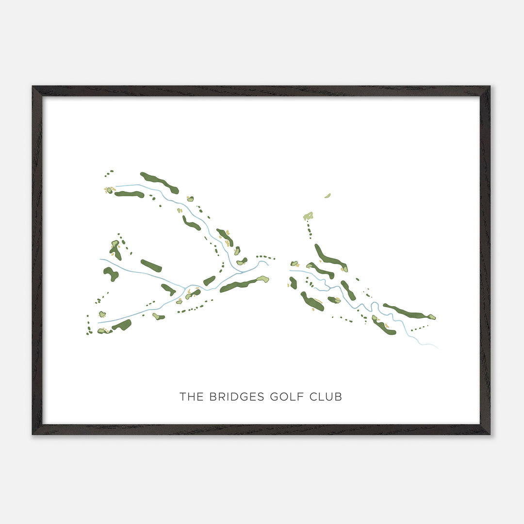 Print of The Bridges Golf Club Modern Map