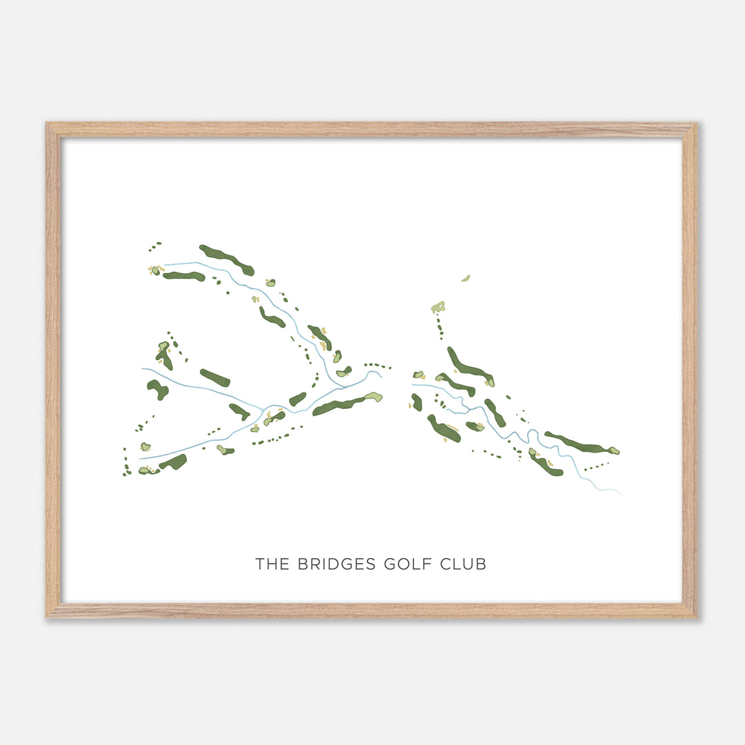 Print of The Bridges Golf Club Modern Map