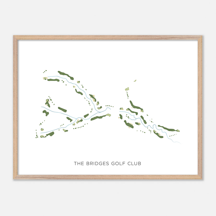 Print of The Bridges Golf Club Modern Map