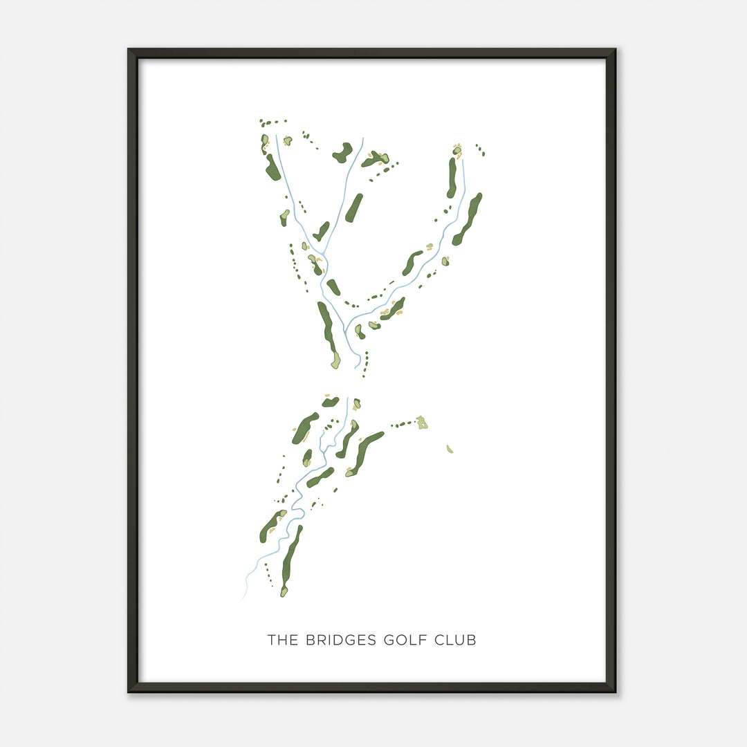 Print of The Bridges Golf Club Modern Map