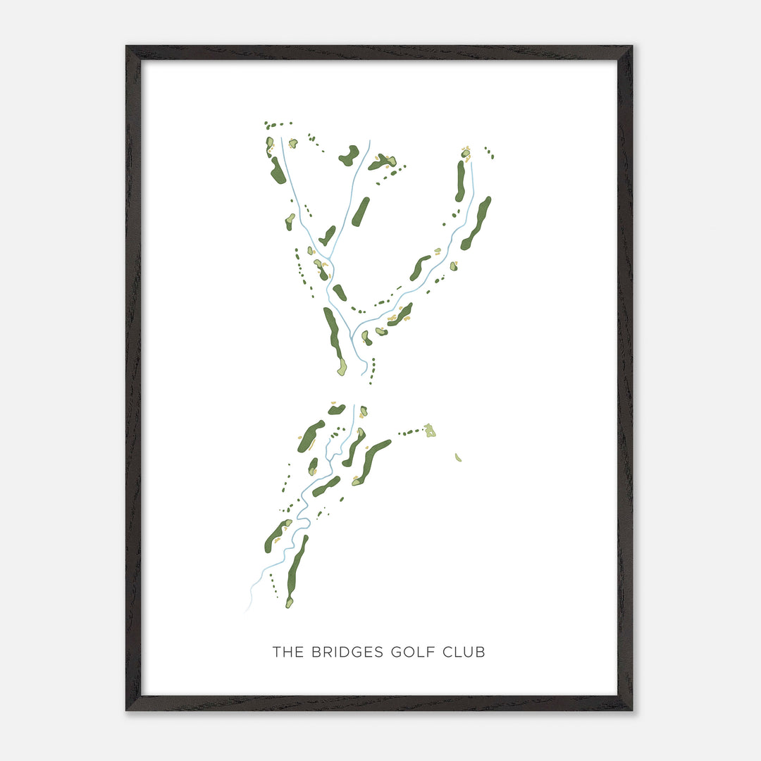 Print of The Bridges Golf Club Modern Map