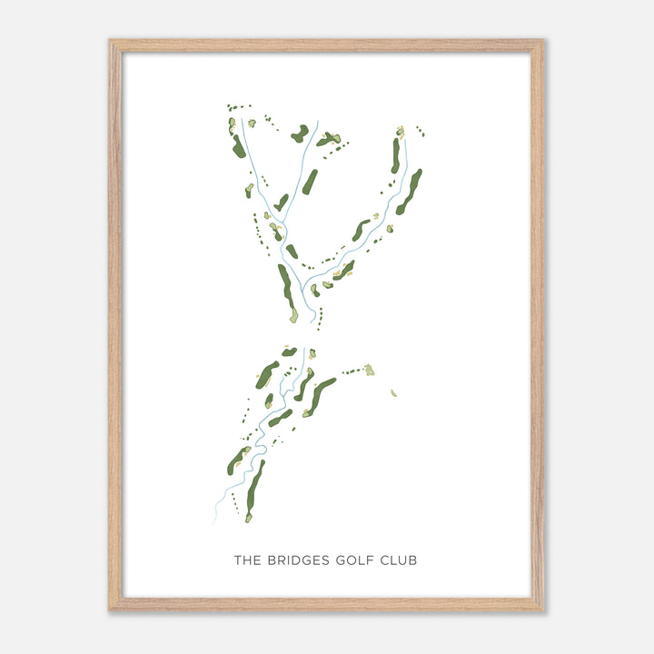 Print of The Bridges Golf Club Modern Map