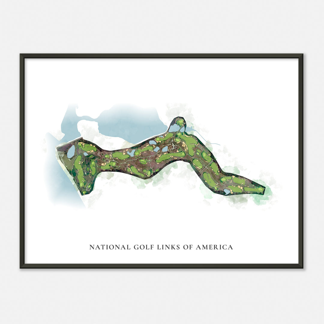 Print of National Golf Links Of America Classic Map