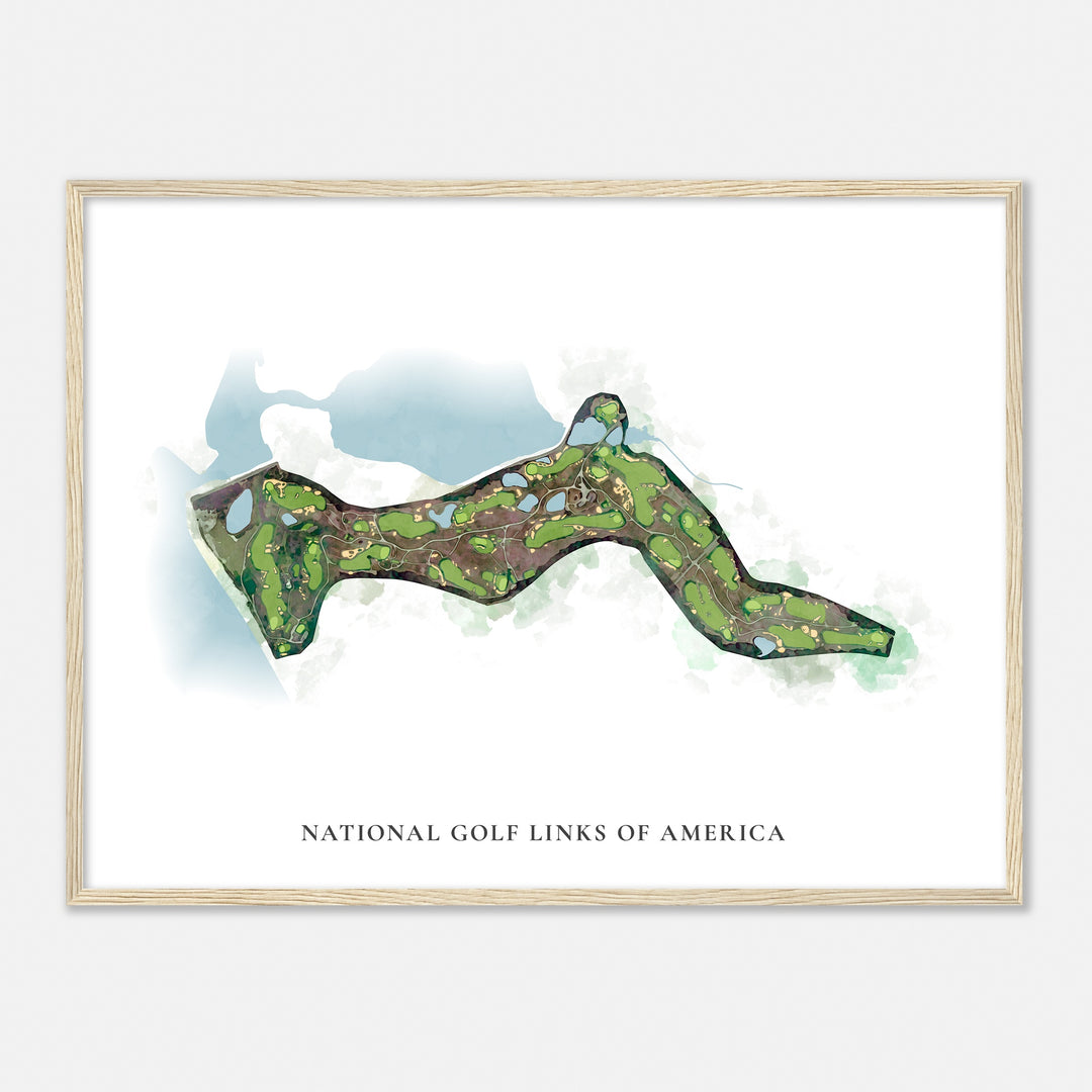 Print of National Golf Links Of America Classic Map