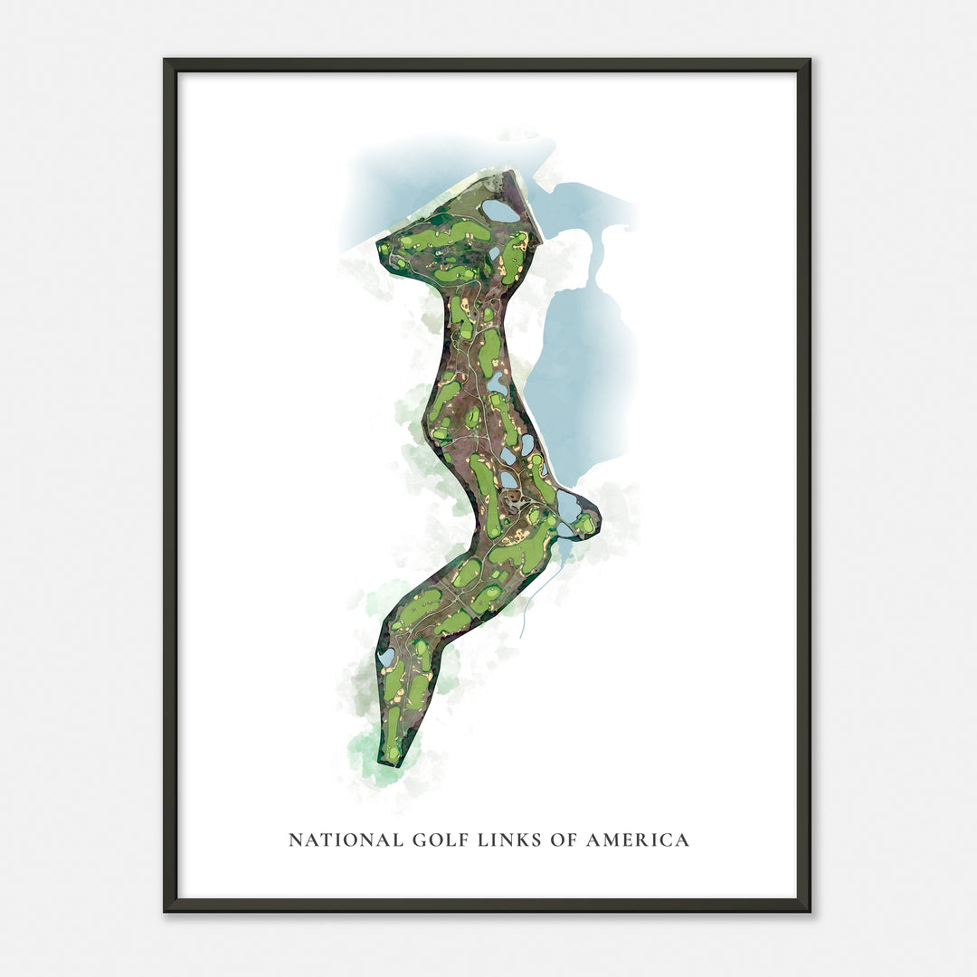 Print of National Golf Links Of America Classic Map