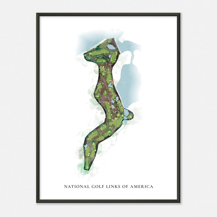 Print of National Golf Links Of America Classic Map