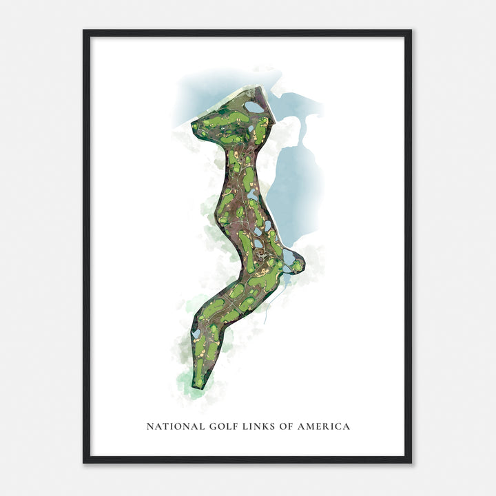 Print of National Golf Links Of America Classic Map