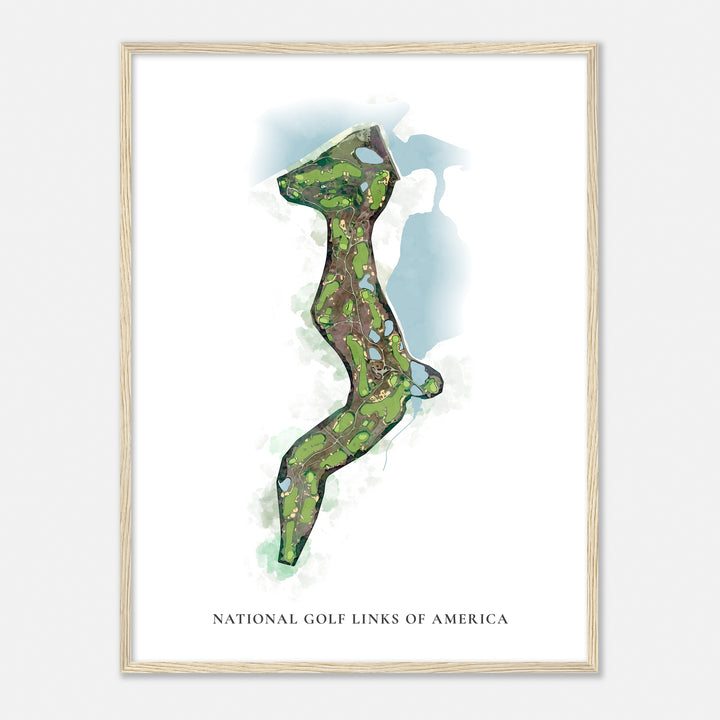 Print of National Golf Links Of America Classic Map