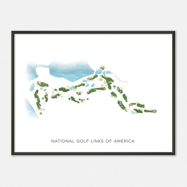 Print of National Golf Links Of America Modern Map