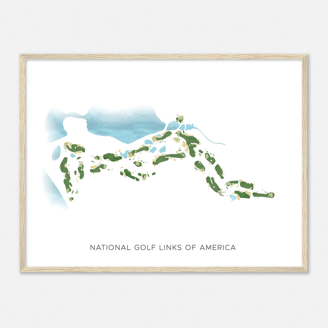 Print of National Golf Links Of America Modern Map
