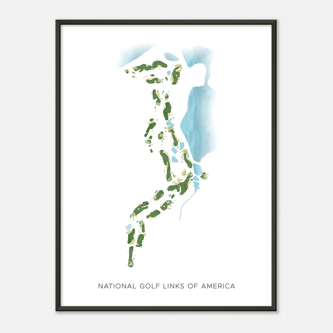 Print of National Golf Links Of America Modern Map