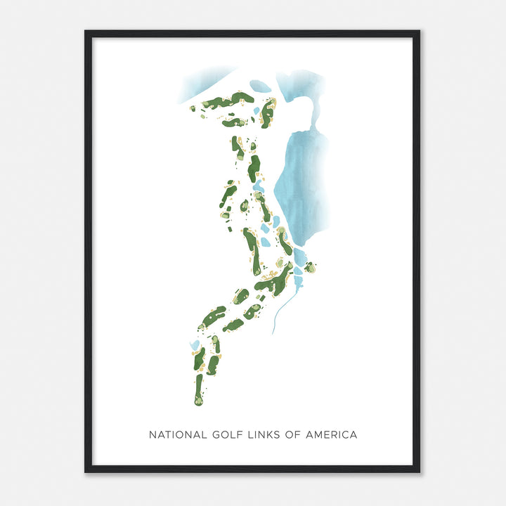 Print of National Golf Links Of America Modern Map