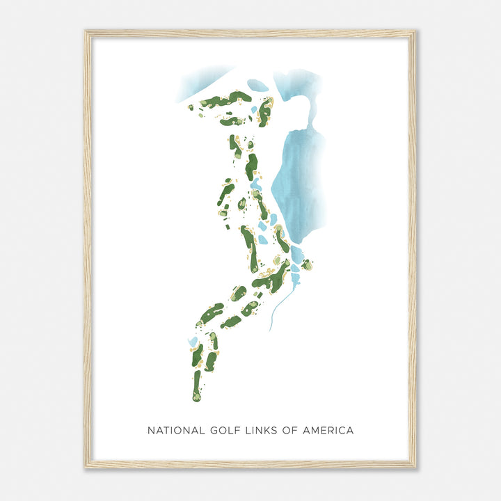 Print of National Golf Links Of America Modern Map