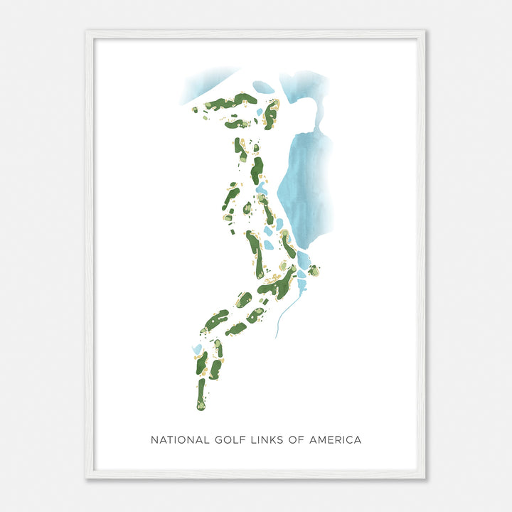 Print of National Golf Links Of America Modern Map