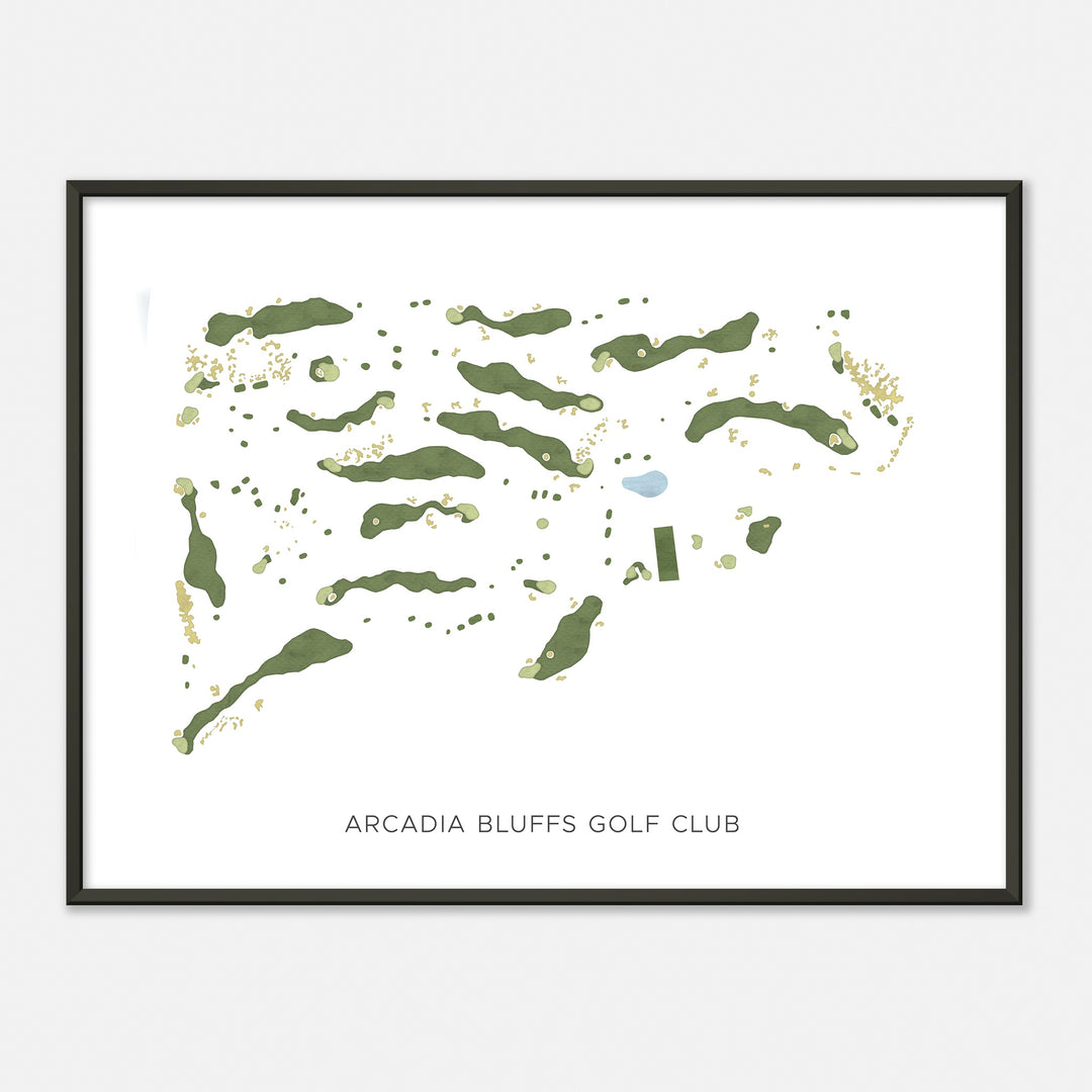Print of Arcadia Bluffs Golf Club Modern Map