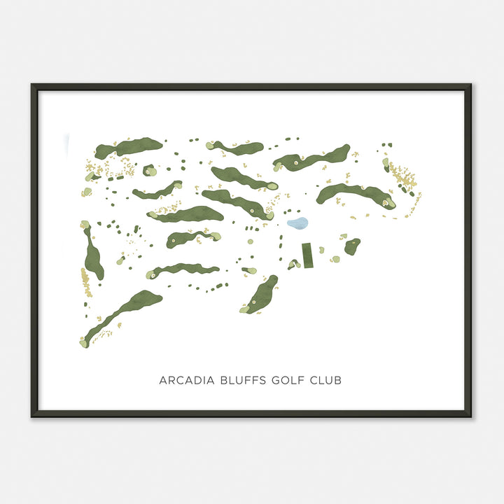 Print of Arcadia Bluffs Golf Club Modern Map