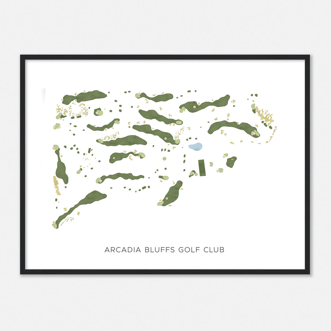 Print of Arcadia Bluffs Golf Club Modern Map