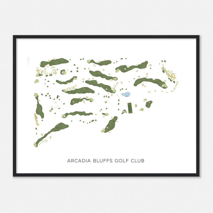 Print of Arcadia Bluffs Golf Club Modern Map
