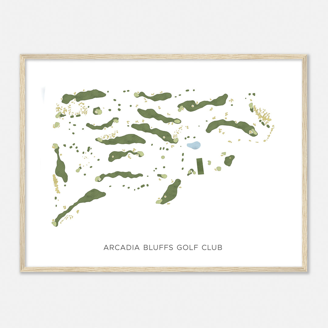 Print of Arcadia Bluffs Golf Club Modern Map