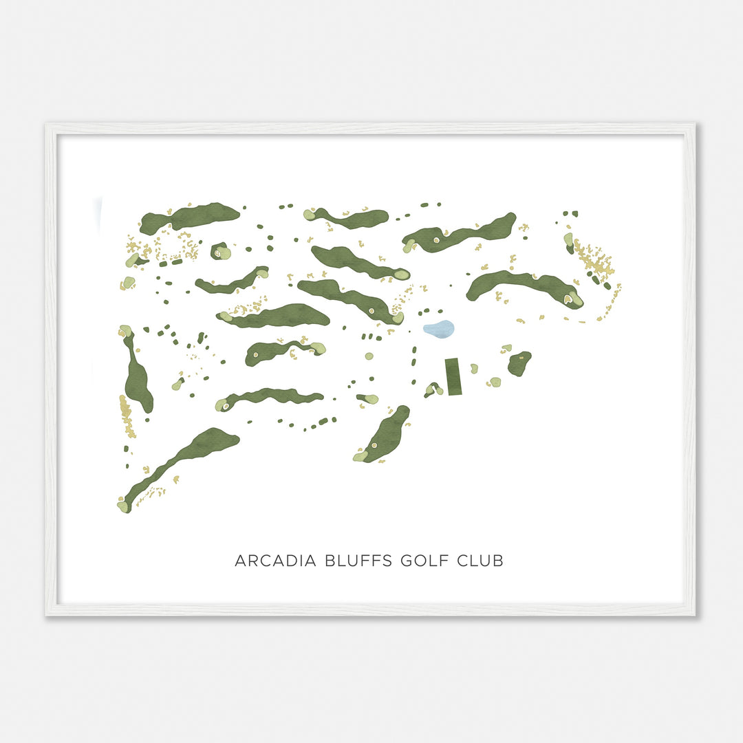 Print of Arcadia Bluffs Golf Club Modern Map