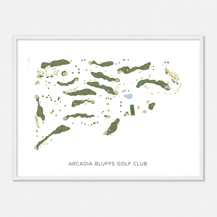 Print of Arcadia Bluffs Golf Club Modern Map