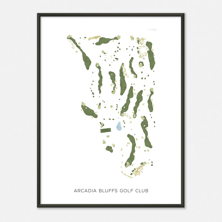 Print of Arcadia Bluffs Golf Club Modern Map